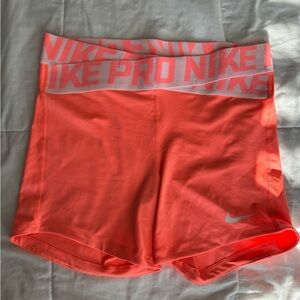 Nike Pro Women's Compression DRI-FIT Shorts - bright orange